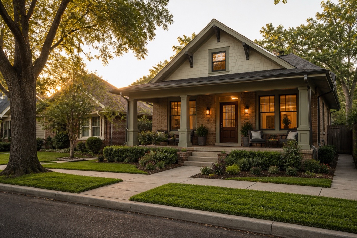 Renovated Texas investment property at golden hour